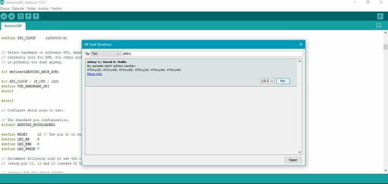 Arduino IDE ile Attiny85 Programlama - Elektrolog.com