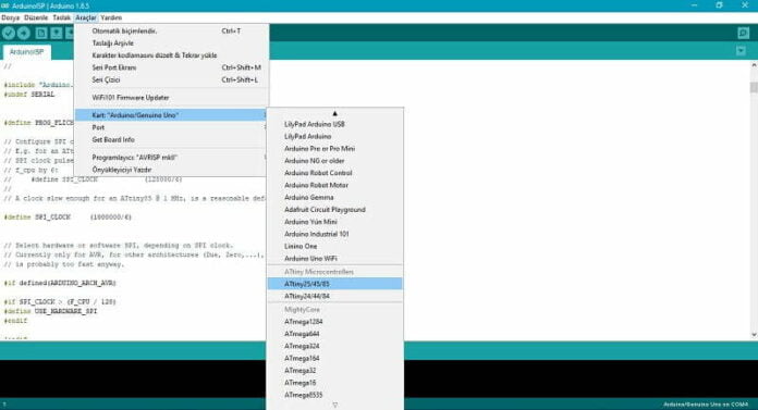 Arduino IDE ile Attiny85 Programlama - Elektrolog.com
